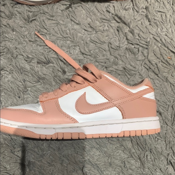 Nike Dunks Pink and White Sneakers - Picture 3 of 10
